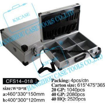 2015 Portable hot selling aluminum tool case with removable compartments